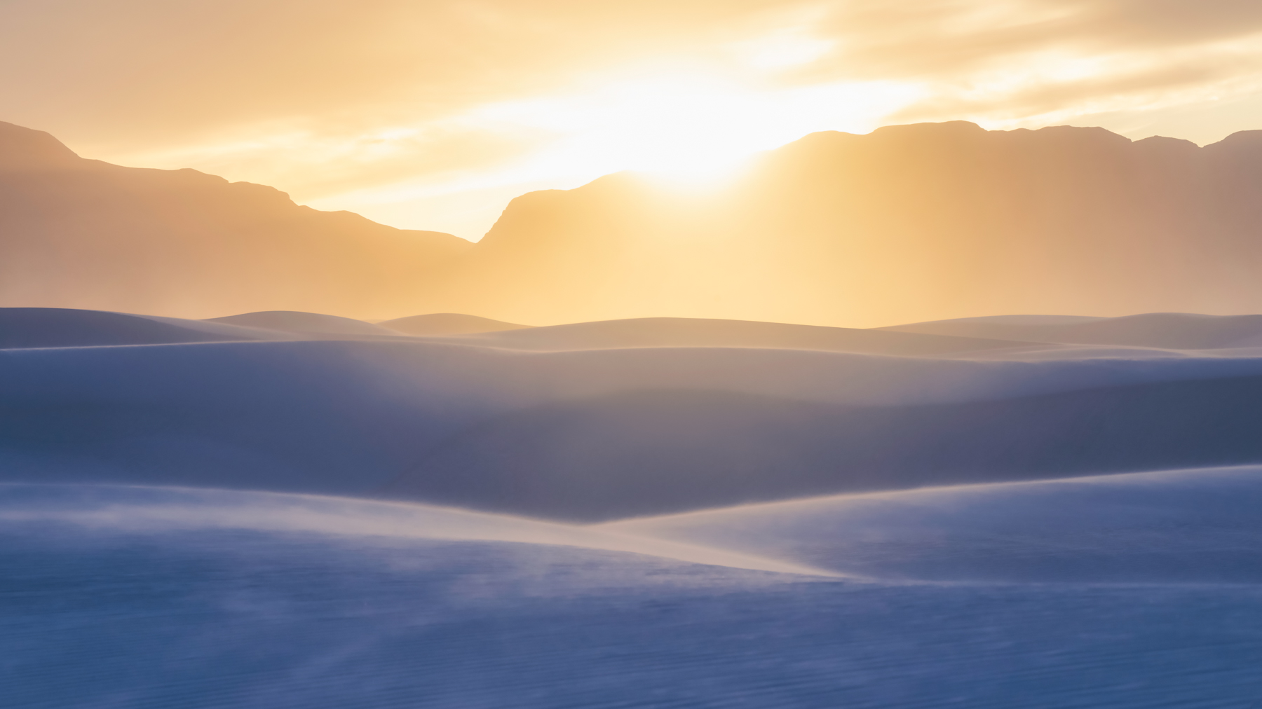 White Sands Sunset, New Mexico - photo by Martha Montiel